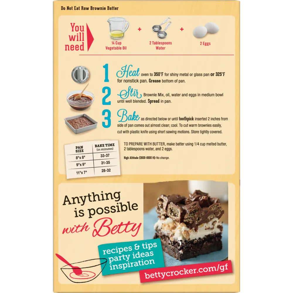 Stædig hykleri emulering Betty Crocker Gluten Free Chocolate Brownie Mix, 16 oz - Greatland Grocery