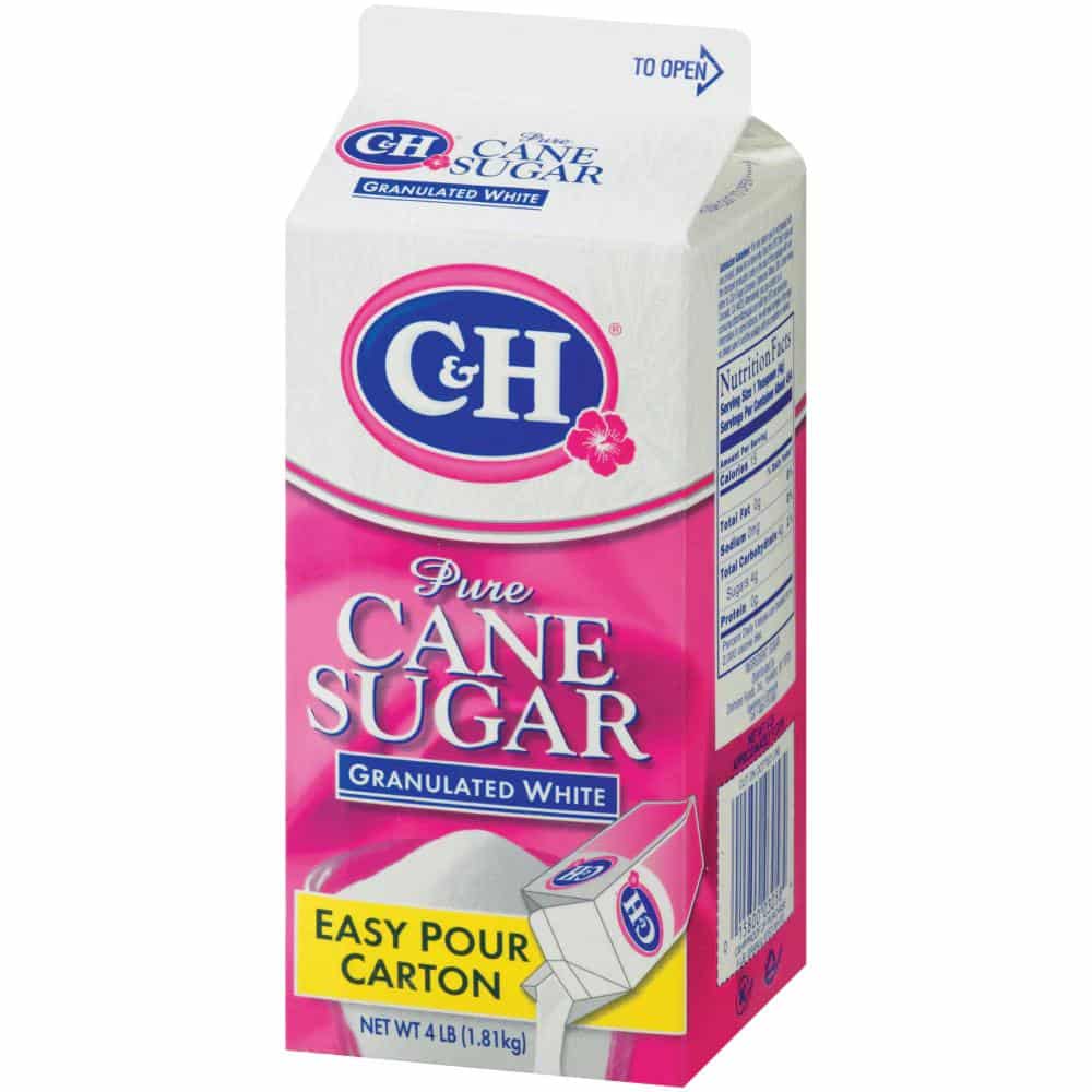C&H Easy Pour Pure Granulated White Cane Sugar, 4 lb - Greatland Grocery