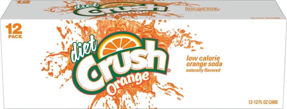 Crush Diet Orange Soda, 12 cans / 12 fl oz - Greatland Grocery