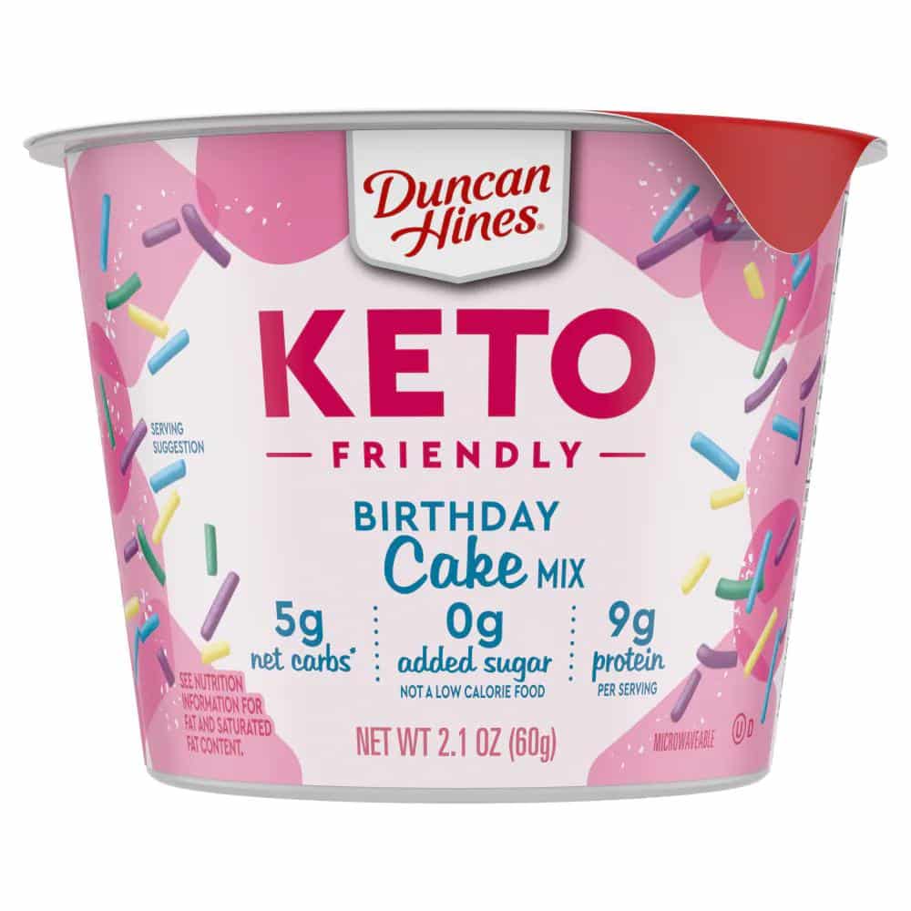 Duncan Hines Keto Friendly Birthday Cake Cup Mix, 2.1 oz - Greatland ...