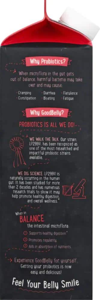 GoodBelly Probiotic Beverages are Full of Gut Inflaming Sugar; Some Contain  Gluten, Too!