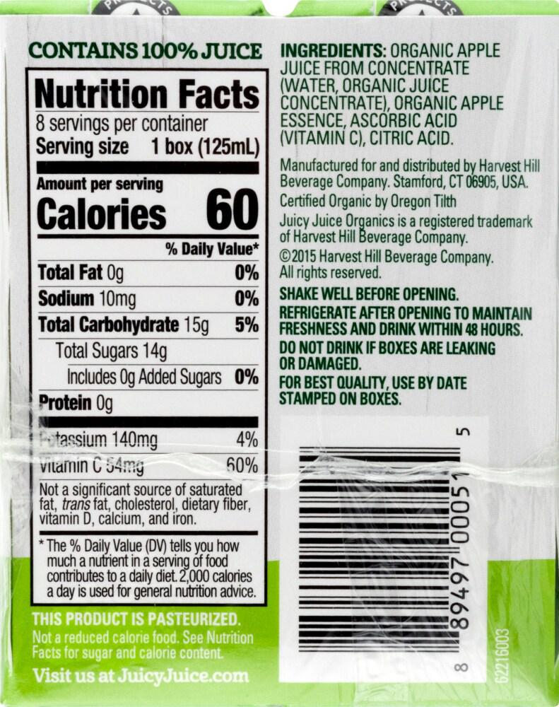 Juicy Juice Organics Apple Juice, 100% Organic Apple Juice, 48 FL OZ Bottle  