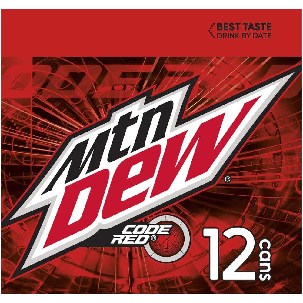 lektier besked Bourgeon Mountain Dew Code Red Soda, 12 cans / 12 fl oz - Greatland Grocery