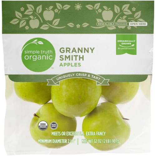 Simple Truth Organic Granny Smith Apples, 2 lb - Greatland Grocery