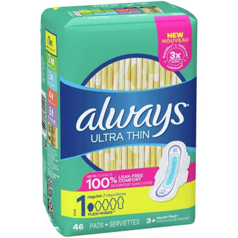 Always Maxi Pads Size 5 Extra Heavy Overnight Absorbency Unscented with  Wings, 20 ct - Greatland Grocery