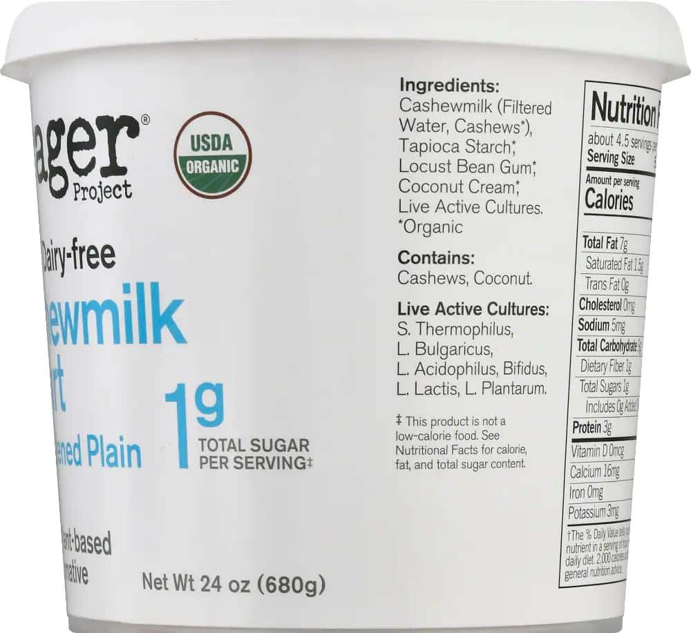 Forager Project Organic Dairy-Free Unsweetened Plain Cashewmilk Yogurt ...