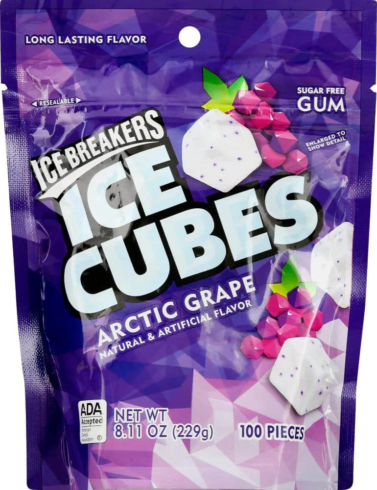 Ice Breakers Ice Cubes Sugar Free Chewing Gum - Arctic Grape
