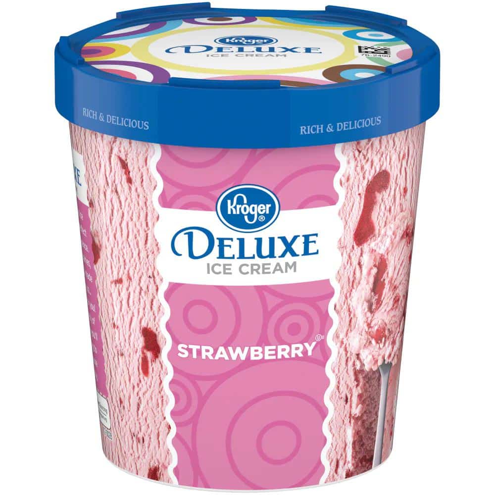 Deluxe Strawberry Ice Cream Tub 16 Fl Oz Greatland Grocery
