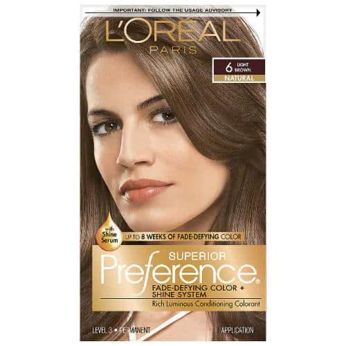 L'Oreal Paris Superior Preference Natural Light Brown 6 Permanent Hair ...