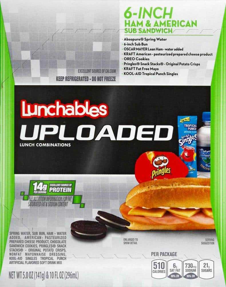Lunchables Uploaded 6 Inch Ham And American Sub Sandwich 15 Oz Greatland Grocery