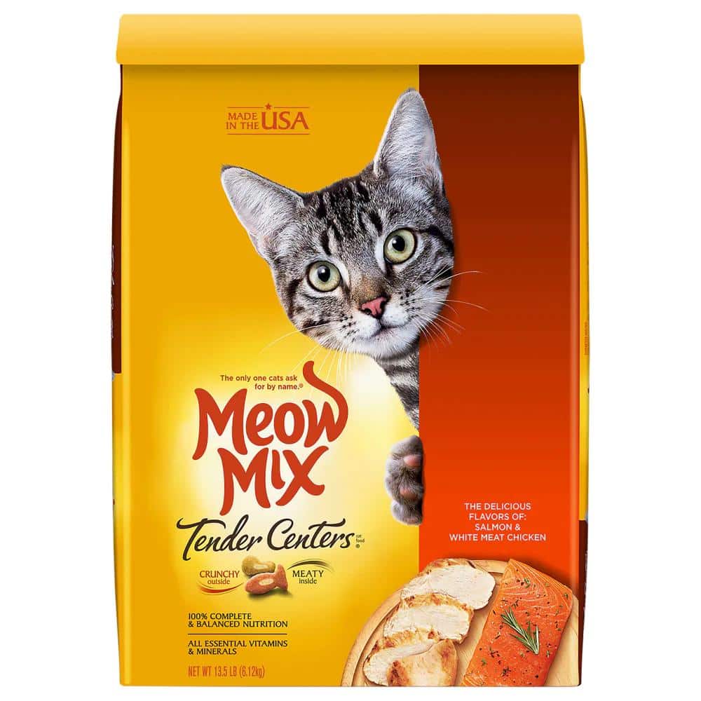 Meow Mix Tender Centers Salmon and Chicken Dry Cat Food, 13.5 lb