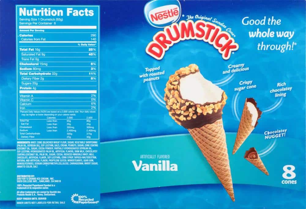 Nestle Drumstick Vanilla Sundae Cones