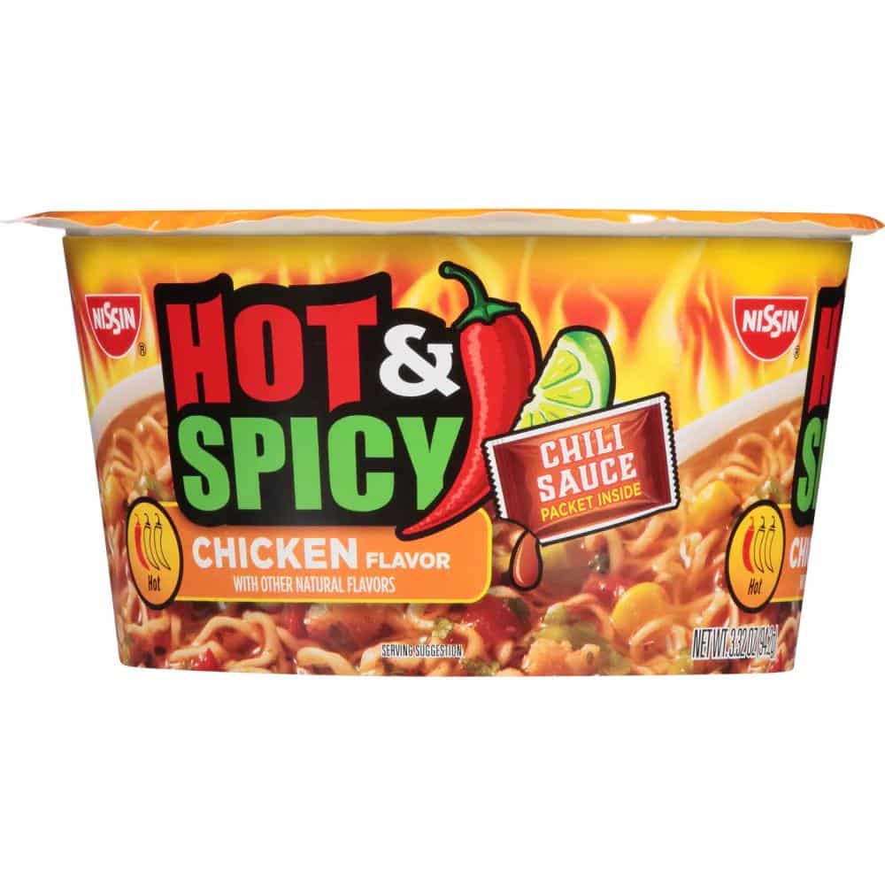 Nissin Hot & Spicy Blazing Hot Flavor Ramen Noodle Soup, 3.26 oz