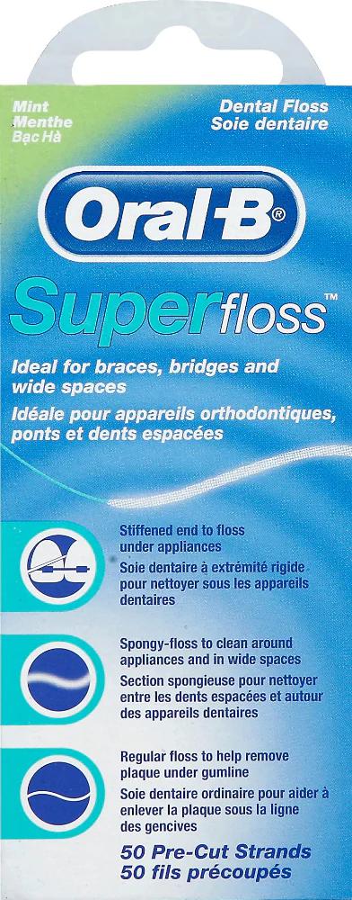bouwer Adolescent doorboren Oral-B Super Floss Mint Pre-Cut Floss Strands, 50 ct - Greatland Grocery