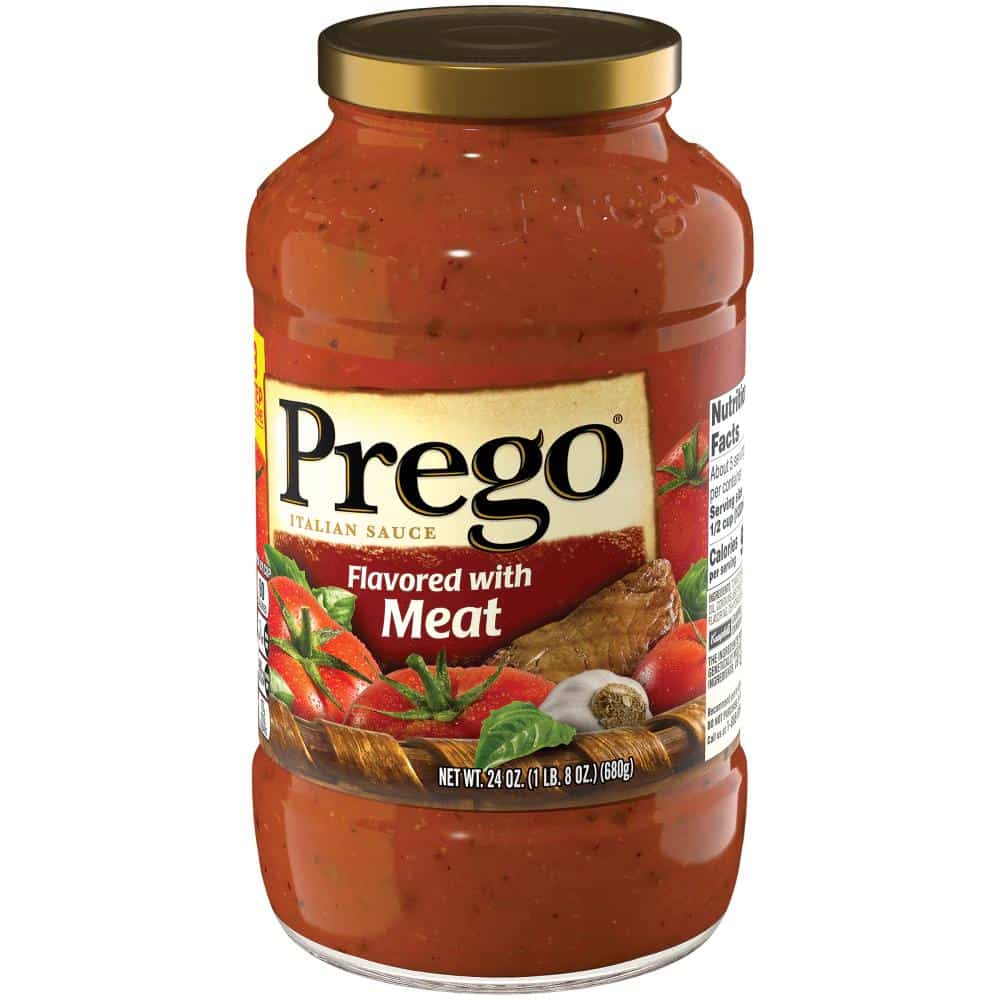 Prego Pasta Sauce, Flavored with Meat, 67 oz