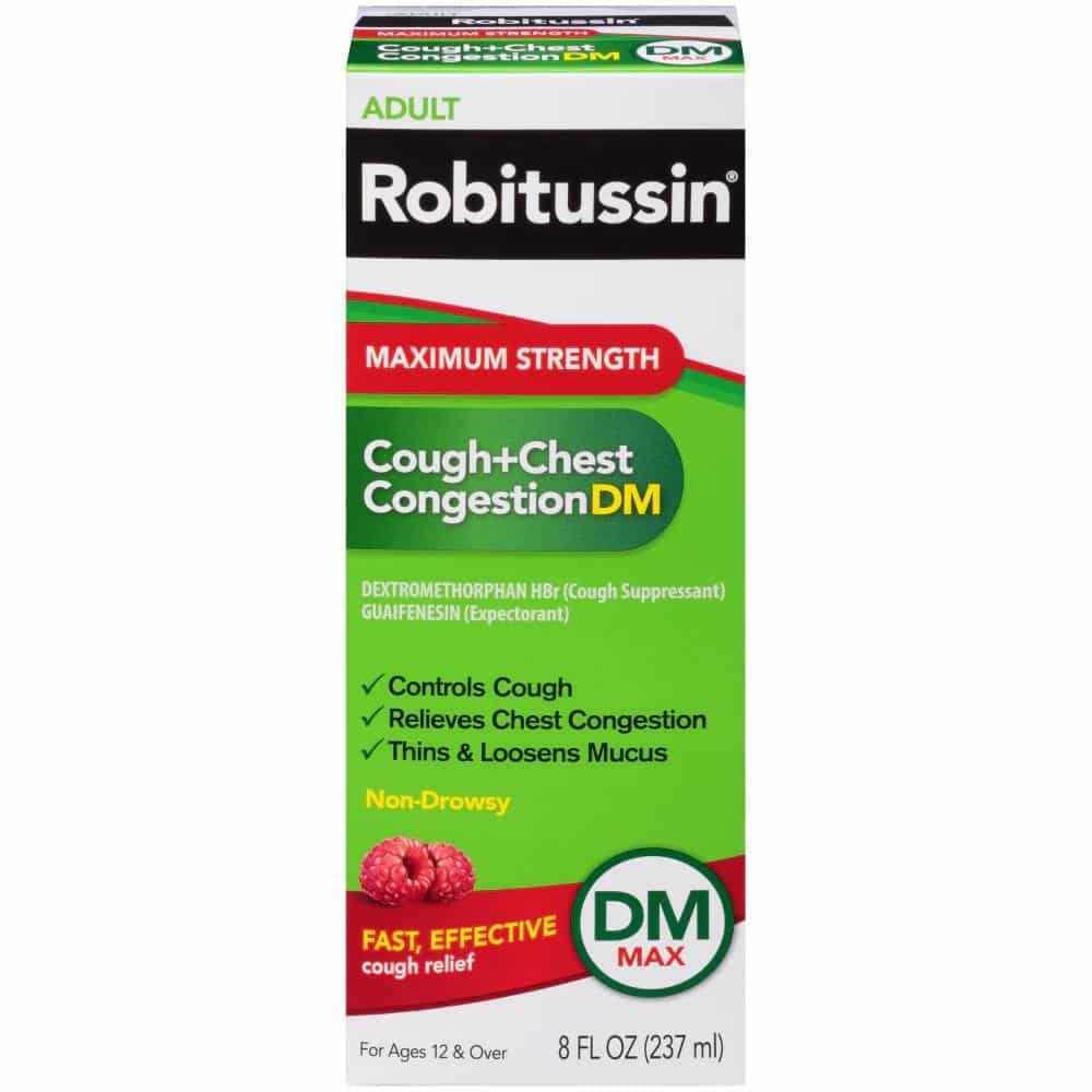 Robitussin Cough & Chest Congestion DM Maximum Strength Raspberry Non