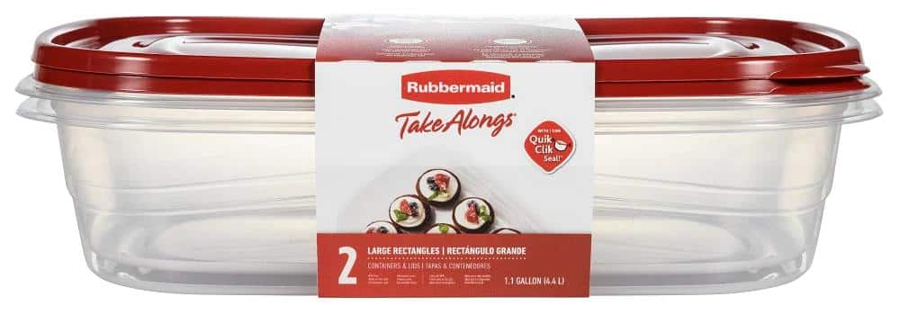  Rubbermaid TakeAlongs Large Rectangular Food Storage