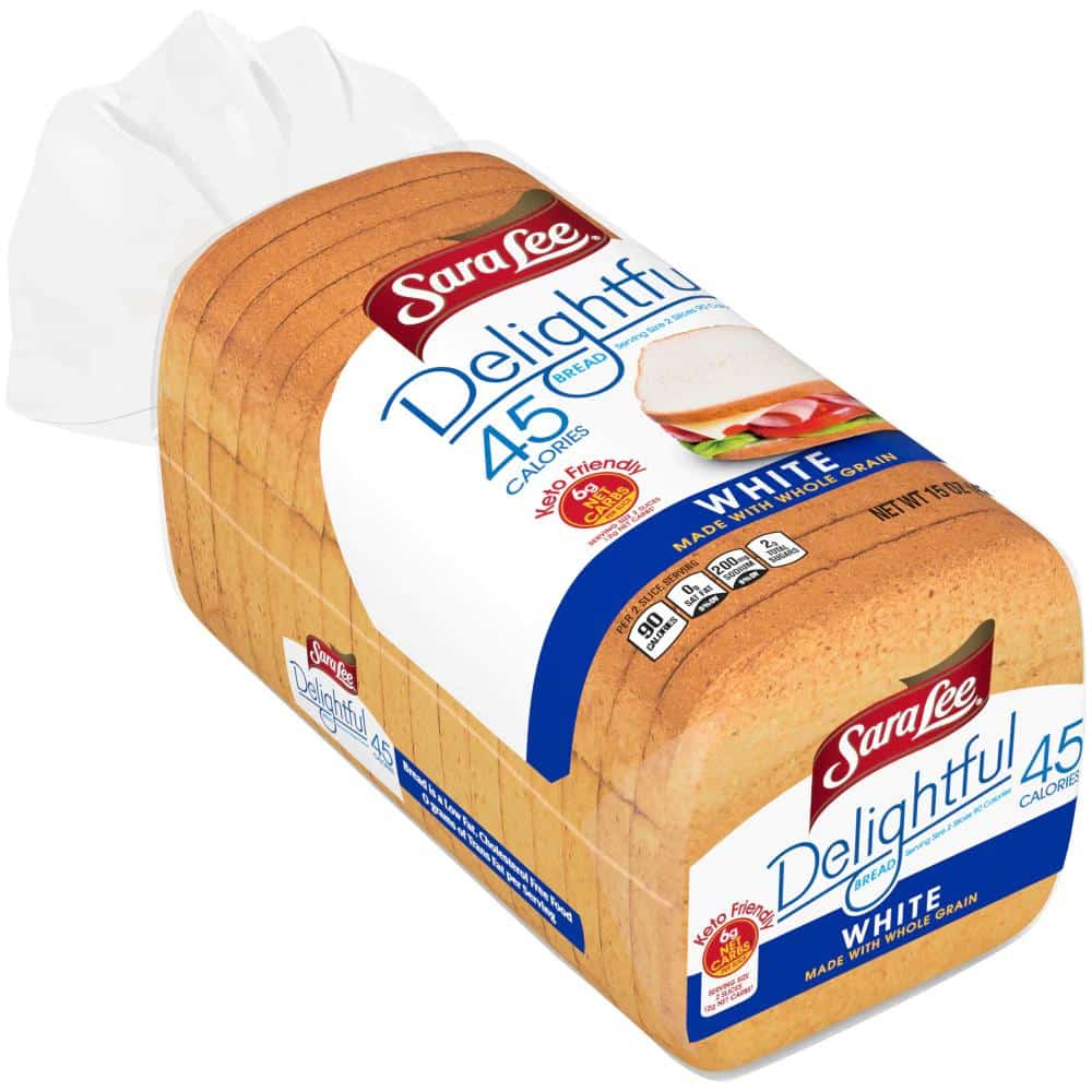Sara Lee Delightful White Whole Grain Bread, 15 oz - Greatland Grocery