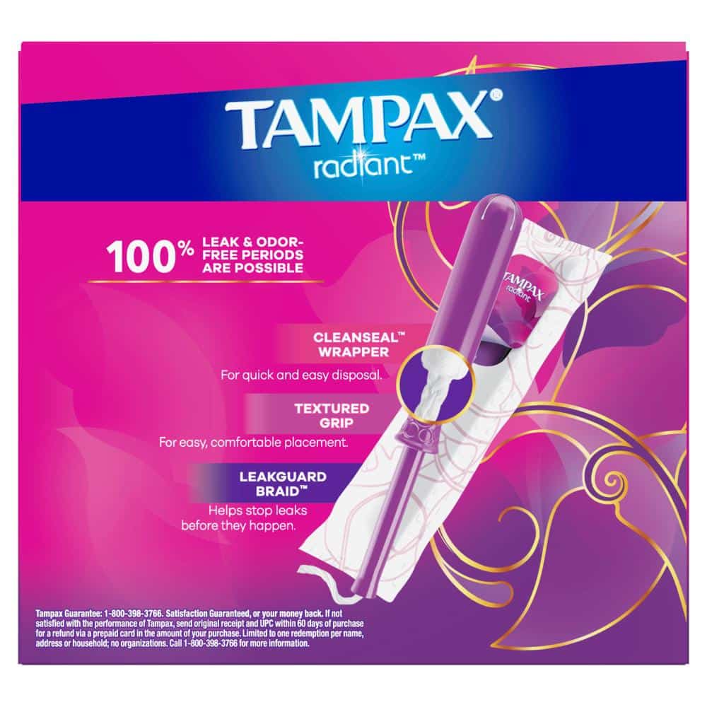 Tampax Radiant: Super Plus Tampons