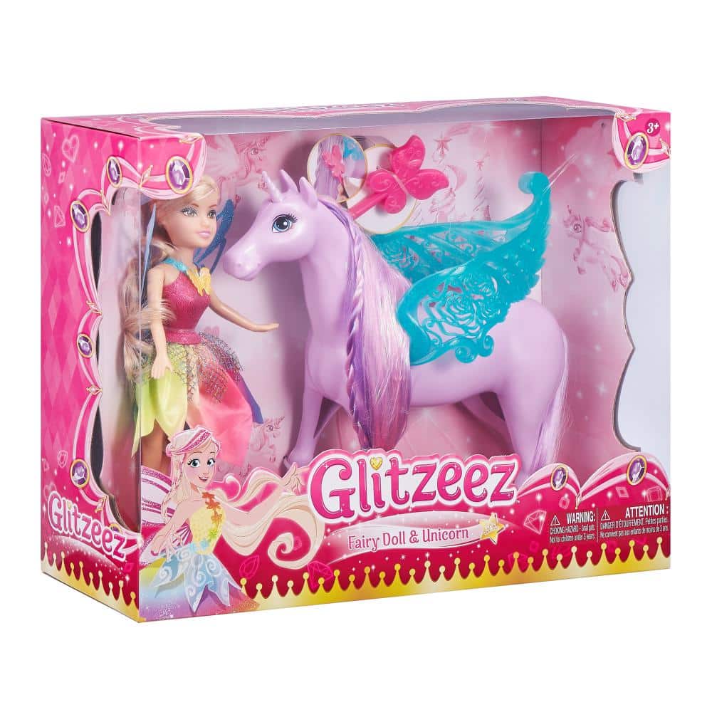 Zuru Glitzeez Fairy Doll & Unicorn, 10.5 in - Greatland Grocery
